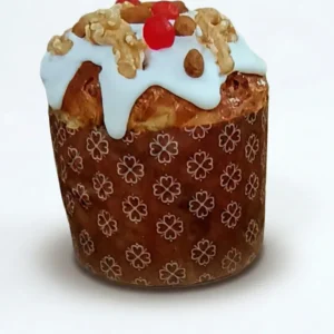 Pan dulce de Navidad artesanal con frutas secas y glasé, Dibble