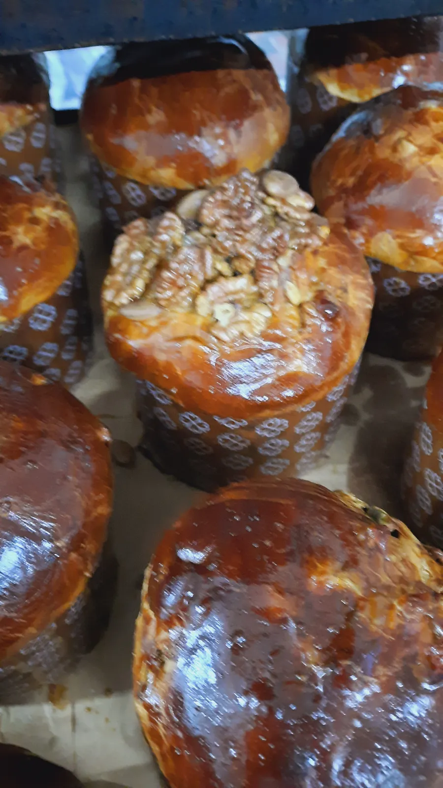 Pan dulce de Dibble horneado con nueces, elaborado en Beccar